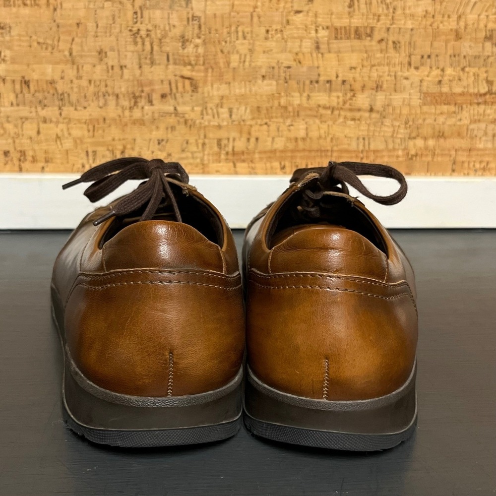 Mephisto Men Brown Leather Walking‎ Shoes Sneakers Made France worn Once size 12 - Picture 5 of 13